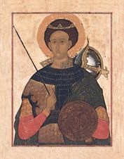 Икона. Святой Димитрий Солунский. 16 век