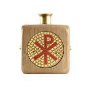 Подсвечник "Кубик" с хризмой - дымчатый орех