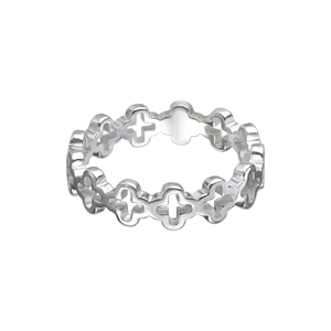 975 Кольцо "Крестики", серебро 925 пробы