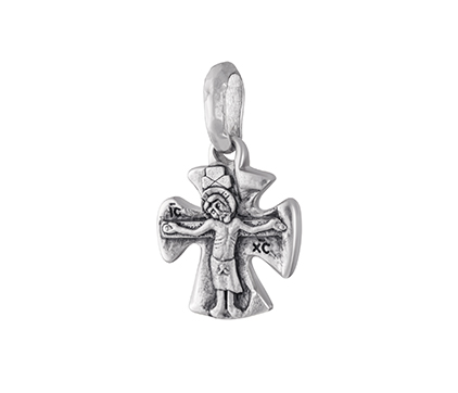 1066 Крест "Крепость Веры", серебро 925 пробы