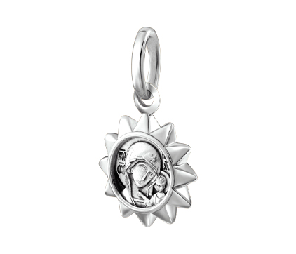 1030 Подвеска с образом Божией Матери "Казанская", серебро 925 пробы