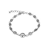 906 Браслет христианский символ "Лилия", серебро 925 пробы