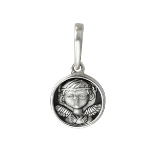 971 Подвеска с образом Ангела-Хранителя, серебро 925 пробы