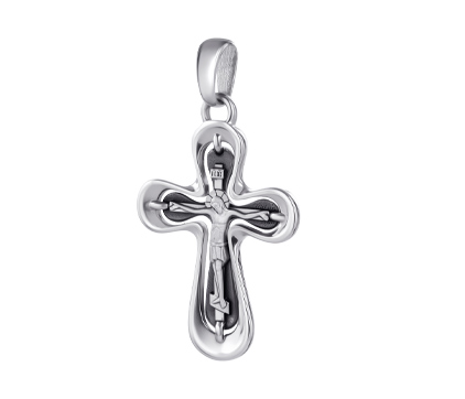 615 Крест нательный «Каплевидный», серебро 925 пробы