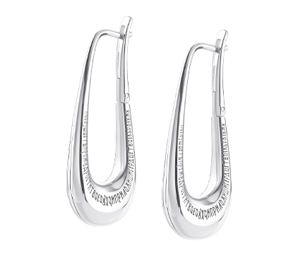 856 Серьги "Премудрость", серебро 925 пробы