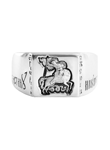 882 Кольцо - наперстная молитва св.Георгию Победоносцу, серебро 925 пробы