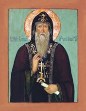 Икона. Святой Варлаам Хутынский. 19 век