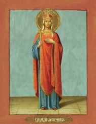 Икона. Святая Людмила Чешская, 19 век