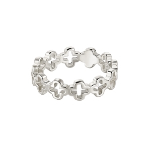 975 Кольцо "Крестики", белое золото 585 пробы