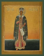 Икона. Святая равноапостольная княгиня Ольга. 19 век