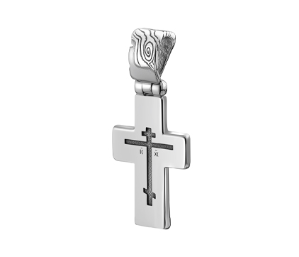 675 Крест нательный под древо малый, серебро 925 пробы