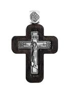 412 Крест "Древо", серебро 925 пробы, эбеновое дерево