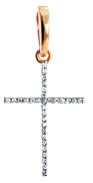 Крест, красное золото 585 пробы, 31 бриллиант