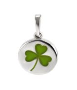 512 Подвеска Христианский символ "Клевер", серебро 925 пробы, эмаль